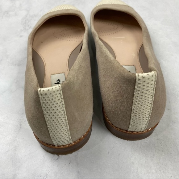 Clarks Narrative: Suede Print Ballet Flats Slip On Shoes Business Casual Size 6‎ - Picture 4 of 6